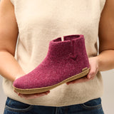 glerups Boot with leather sole Boot with leather sole Cranberry