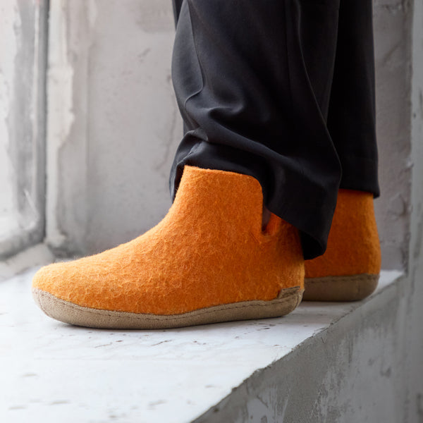 glerups Boot with leather sole Boot with leather sole Orange