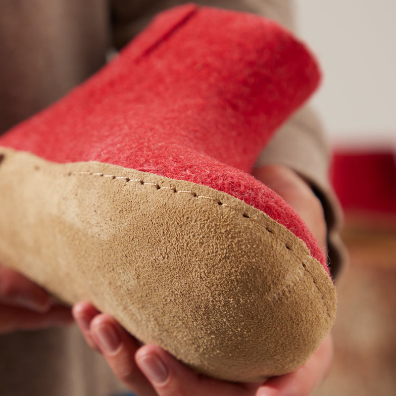 glerups Boot with leather sole Boot with leather sole Red